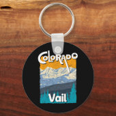 Vail Colorado Mountain State Rocky Mountains T-shi Sleutelhanger (Voorkant)