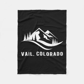 Vail Colorado Mountains Souvenir Memorabilia Winte Fleece Deken