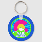 Vail Colorado Neon Mountains sleutelhanger (Voorkant)