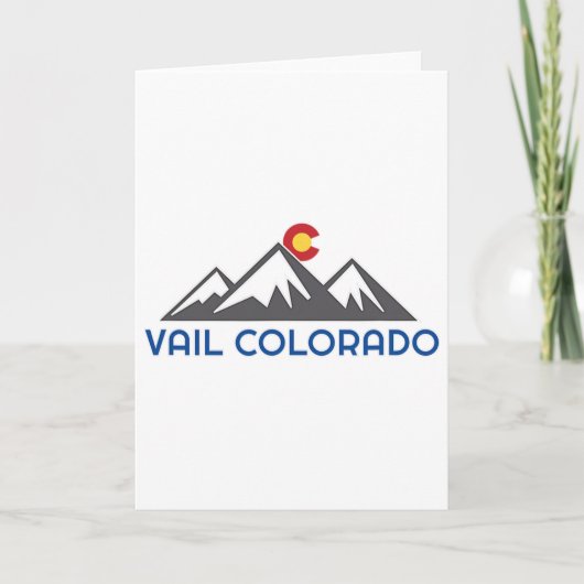 Vail, Colorado Rocky Mountain Kaart (Voorkant)