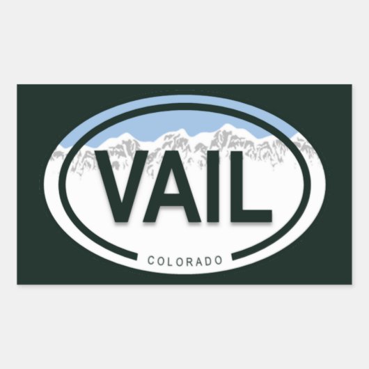 Vail Colorado Rocky Mountain Rechthoekige Sticker (Voorkant)