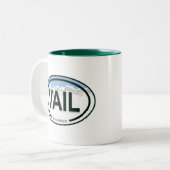 Vail Colorado Rocky Mountain Tweekleurige Koffiemok (Voorkant links)