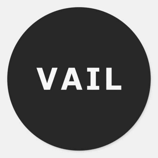 Vail, Colorado Ronde Sticker (Voorkant)