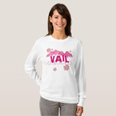 Vail Colorado roze berghuis T-shirt (Voorkant volledig)