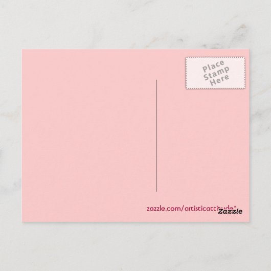 Vail Colorado roze briefkaart (Achterkant)