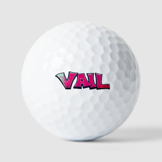 Vail Colorado roze graffiti golfen golf Golfballen (Voorkant)