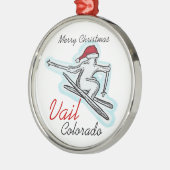 Vail Colorado santa skier pet ornament (Links)