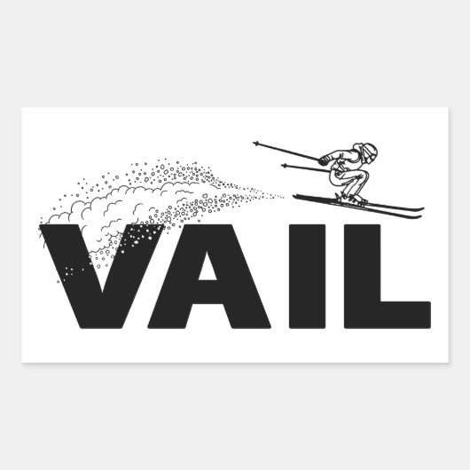 Vail Colorado Schanspringer Rechthoekige Sticker (Voorkant)