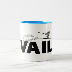 Vail Colorado Schansspringer Tweekleurige Koffiemok