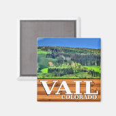 Vail Colorado schilderachtig rustieke signaalmagne Magneet (Voorkant / Achterkant)