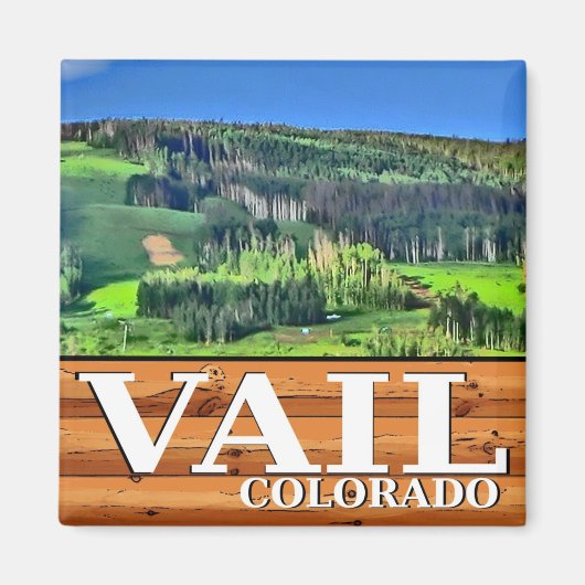 Vail Colorado schilderachtig rustieke signaalmagne Magneet (Voorkant)