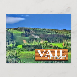Vail Colorado schilderachtig rustieke teken briefk Briefkaart