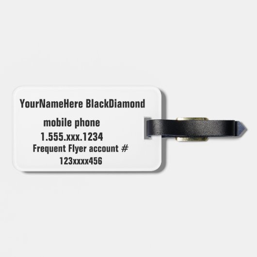 Vail Colorado Ski Bagagelabel (Achterkant horizontaal)