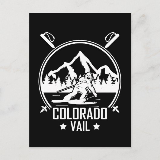 Vail Colorado Ski Briefkaart (Voorkant)