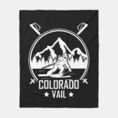 Vail Colorado Ski Fleece Deken (Voorkant)