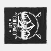 Vail Colorado Ski Fleece Deken (Voorkant (Horizontaal))