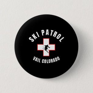 Vail Colorado Ski Patrol Ronde Button 5,7 Cm