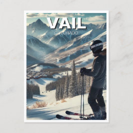 Vail Colorado Ski Snowboard Briefkaart