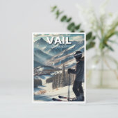 Vail Colorado Ski Snowboard Briefkaart (Staand voorkant)