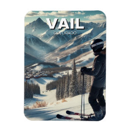 Vail Colorado Ski Snowboard Magneet
