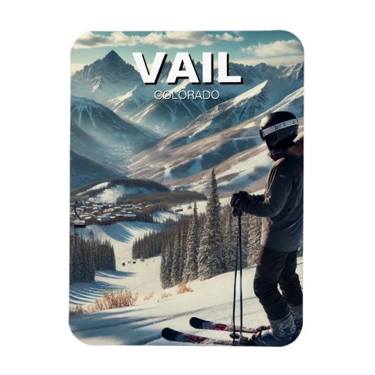 Vail Colorado Ski Snowboard Magneet (Verticaal)