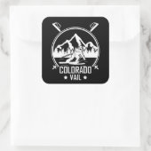 Vail Colorado Ski Vierkante Sticker (Tas)