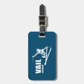 Vail Colorado Skier Bagagelabel (Voorkant verticaal)