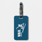 Vail Colorado Skier Bagagelabel (Achterkant verticaal)