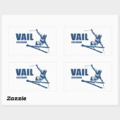 Vail Colorado Skier Rechthoekige Sticker (Vel)
