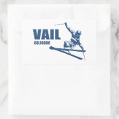 Vail Colorado Skier Rechthoekige Sticker (Tas)