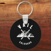 Vail Colorado Skiing Snowboarding Winter Ski Park Sleutelhanger (Voorkant)