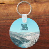 Vail Colorado Snow Mountains Sleutelhanger (Voorkant)