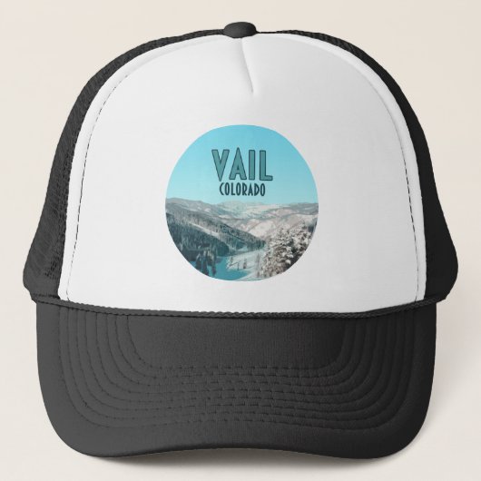 Vail Colorado Snow Mountains  Trucker Pet (Voorkant)