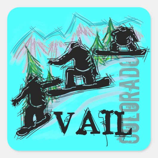 Vail Colorado snowboard stickers (Voorkant)