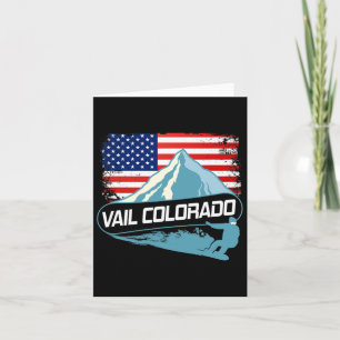 Vail Colorado Snowboarden Amerikaanse Vlag I Noord Kaart