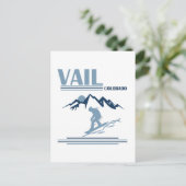 Vail Colorado snowboarden Briefkaart (Staand voorkant)