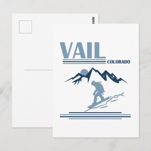Vail Colorado snowboarden Briefkaart (Voorkant / Achterkant)