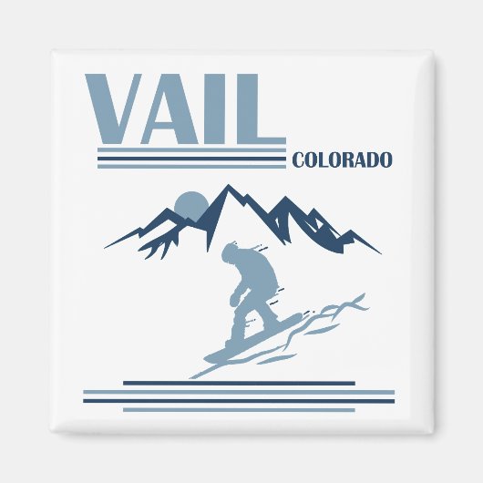 Vail Colorado snowboarden Magneet (Voorkant)