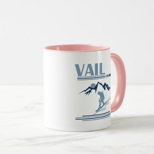 Vail Colorado snowboarden Mok (Voorkant rechts)