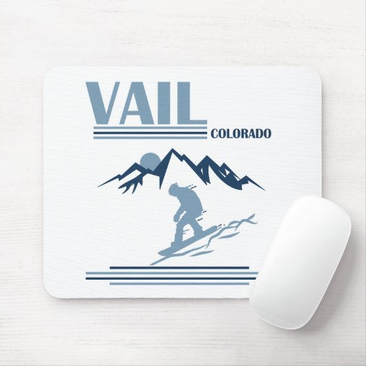 Vail Colorado snowboarden Muismat (Met muis)