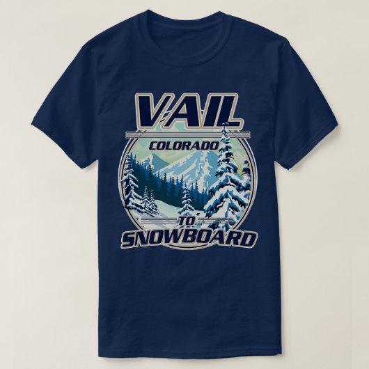 Vail Colorado Snowboarden T-shirt (Design voorkant)