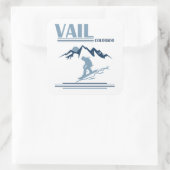 Vail Colorado snowboarden Vierkante Sticker (Tas)