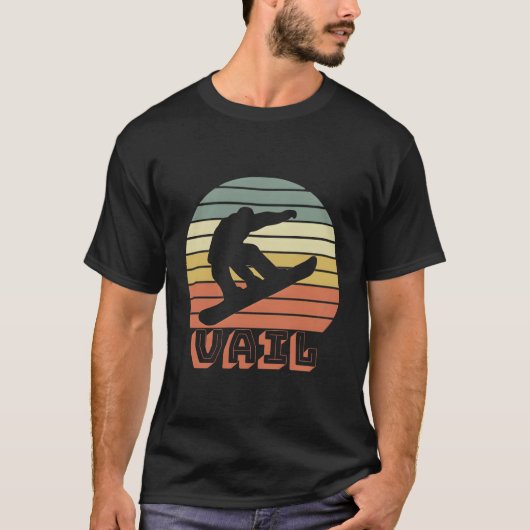 Vail Colorado Snowboarder Avontuur T-shirt (Voorkant)