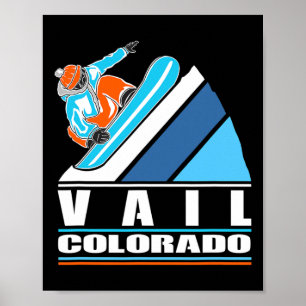 Vail Colorado -  snowboarder Poster
