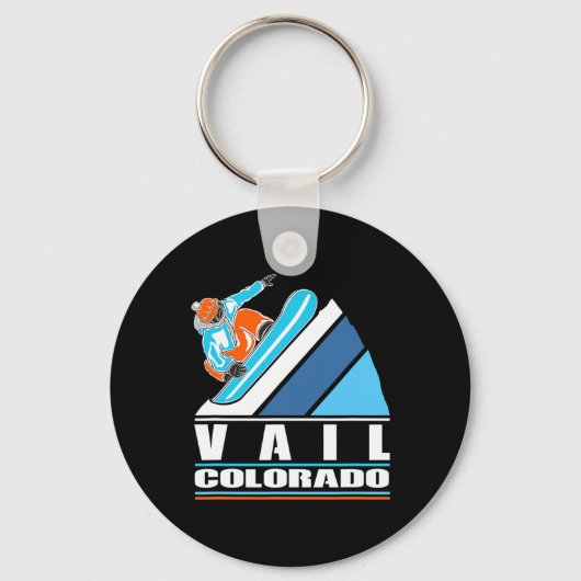Vail Colorado -  snowboarder Sleutelhanger (Voorkant)
