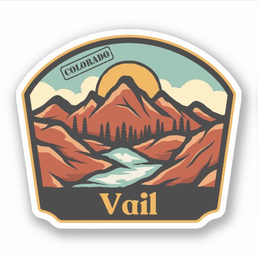 Vail, Colorado Sticker (Voorkant)