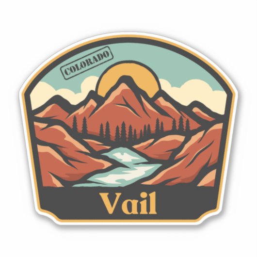 Vail, Colorado Sticker (Voorkant)