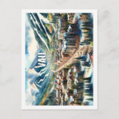 Vail Colorado USA Beroemde Reisplaats waterverf Briefkaart (Voorkant)