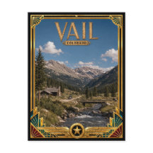 Vail Colorado Vintage Art Deco Gouden Tijdperk