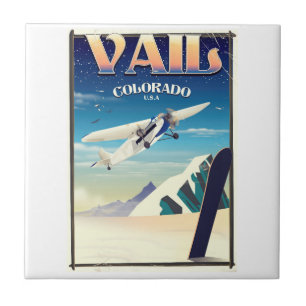 Vail Colorado vintage reisposter Tegeltje